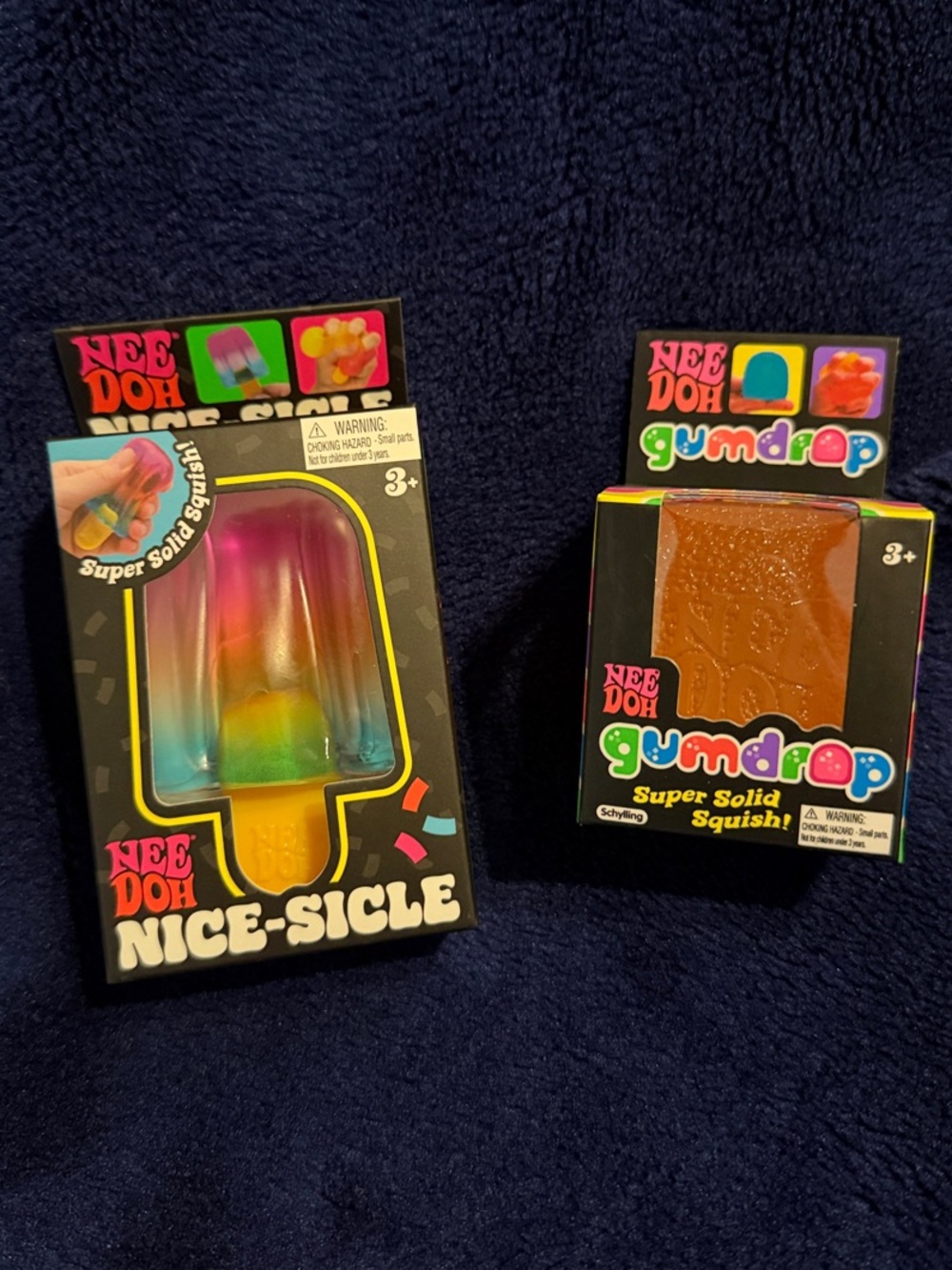 NEW-Nice-Sicle Rainbow Popsicle and gum drop Squishy Toy - Colorful